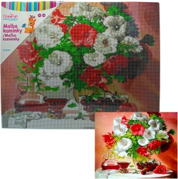 Malowanie diamentowe – bukiet w wazonie 40 × 50 cm