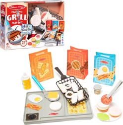 Melissa & Doug Flip & Fry zestaw do grillowania z jedzeniem zmieniającym kolor, 27 elementów