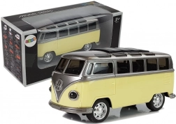 Autobus na napęd cierny z światłami i dźwiękami – żółty