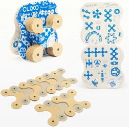 clixo designer beżowa i szara magnetyczna układanka 9 szt.