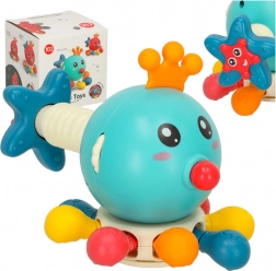 Zabawka sensoryczna i gryzak dla niemowląt ośmiorniczka Bibi-Inn niebieska
