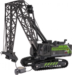 Metalowy dźwig czarno‑zielony