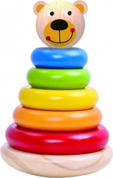 Drewniana wieża do układania miś