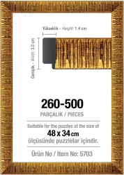 ART PUZZLE rama do puzzli 48 × 34 cm, złota, do 500 elementów