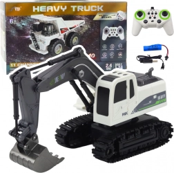 Zdalnie sterowana koparka gąsienicowa 1:24 z oświetleniem i dźwiękami