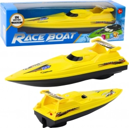 Żółta motorówka zasilana bateriami