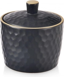Ceramiczna cukiernica TEA TIME 320 ml, czarna