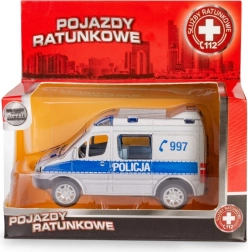 Policyjny model MERCEDES-BENZ Sprinter 1:50 z napędem pull-back Daffi