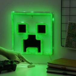 Minecraft neonowe światło Creeper na ścianę