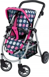 woopie royal wózek dla lalek z 4 kołami i regulowanym siedziskiem