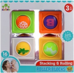 Edukacyjne kostki dla najmłodszych z obrotowymi obrazkami