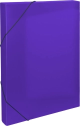 Plastowe pudełko archiwizacyjne z gumką A4, fioletowe