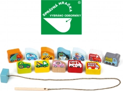 Cubika drewniane środki transportu do nawlekania