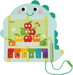 Magnetyczna gra do sortowania kolorów z dinozaurem