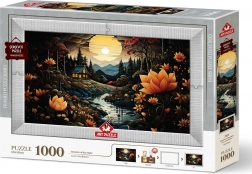 Puzzle Nocne Piękności 3w1 z Ramą i Klejem, 1000 Elementów