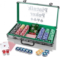 Zestaw pokerowy w kufrze – 300 żetonów 14 g PIATNIK