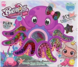 Plastikowe koraliki w pudełku z motywem ośmiornicy