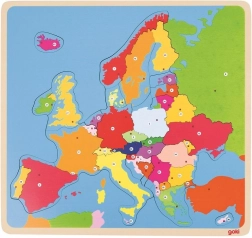 Goki drewniane puzzle Mapa Europy 35 elementów