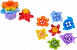 Kubeczki do układania do wody i piasku – morskie zwierzątka, 7 elementów