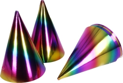 Czapeczki imprezowe Tęcza – 6 szt.