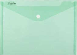 Polipropylenowa koperta na zatrzask A4 Opaline, zielona (180 µm, 5 szt.)