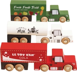 Le Toy Van drewniany zestaw ciężarówek dla dzieci