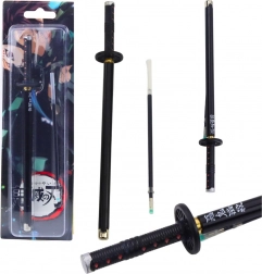 Metalowe Pióro Katana Anime Czarny Wkład