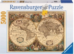 Ravensburger puzzle stara mapa świata 5000 elementów