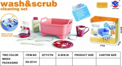 Dziecięcy zestaw do sprzątania z akcesoriami – niebieski