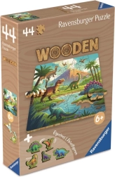 Ravensburger drewniane puzzle dinozaury 44 elementy