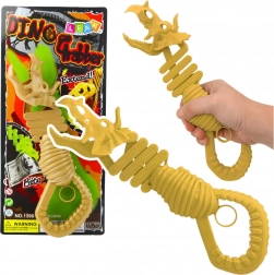 Gryzący szkielet dinozaura – chwytak, brązowy