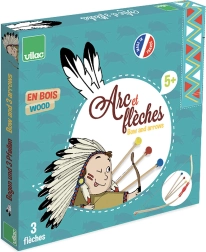 Dziecięcy drewniany zestaw łuczniczy z przyssawkami