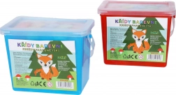 Kolorowa kreda chodnikowa w wiaderku – 15 szt.