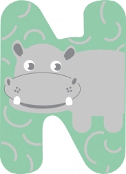 Small foot drewniana litera N