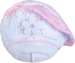 Dzianinowy beret New Baby jasnoróżowy dla dzieci 3–4 lata