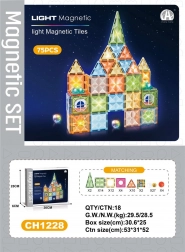 Magnetyczna 3D układanka z podświetlanymi dyskami, 75 elementów