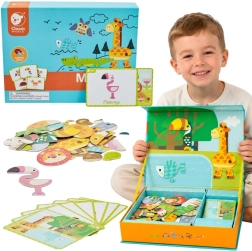 Magnetyczne puzzle zwierzęta Classic World, 60 elementów