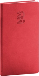 Kieszonkowy kalendarz 2026 czerwony