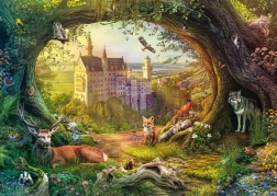 Puzzle bajkowy zamek i zaczarowany las 1000 elementów SCHMIDT