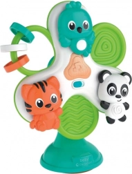 Dziecięca karuzelka ze zwierzątkami do krzesełka z tacką z przyssawką