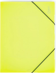 Teczka z gumką A4, nieprzezroczysta, limonkowa