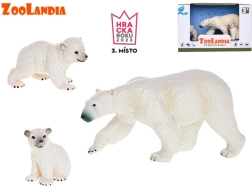 Zoolandia niedźwiedzica polarna z młodymi – zestaw figurek zwierząt