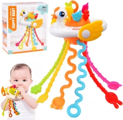 Sensoryczna zabawka i gryzak w kształcie łabędzia dla niemowląt