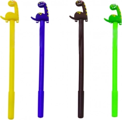 Dinozaurowy długopis kulkowy Zatyczka z czarną końcówką Mix brązowy żółty 0,5 mm