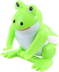 Skacząca nakręcana żabka – plastikowa zabawka dla dzieci