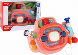 Interaktywny wielofunkcyjny symulator kierowania z różową kierownicą