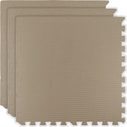 Piankowa mata podłogowa HUMBI 180 × 60, duże wodoodporne puzzle, bezpieczna dla dzieci, 3 szt., jasny beż