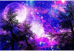 Malowanie diamentowe Fioletowe niebo 30x40 cm