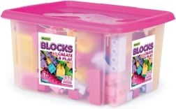 Klocki konstrukcyjne 132 szt. w pojemniku dla dzieci
