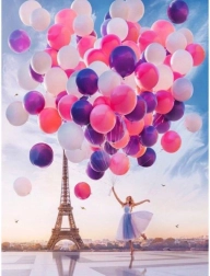 Diamentowa mozaika Kolorowe balony 30 × 40 cm - 1 sztuka